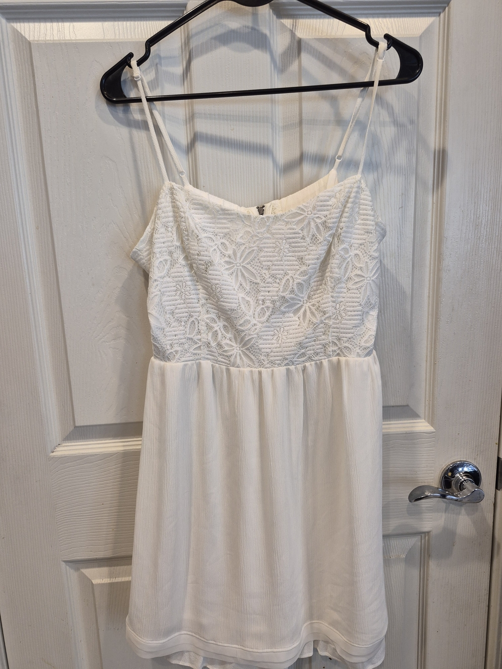 5/25 Cream Lace Bodice Spaghetti Strap Dress